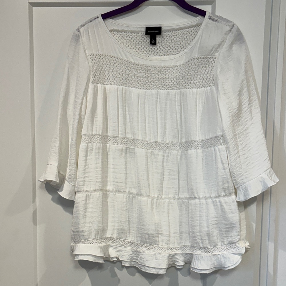 Who what wear White Textured Blouse